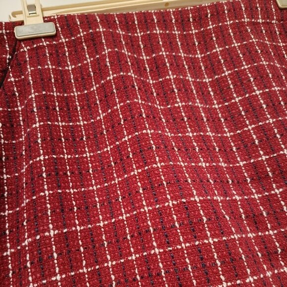 10✨ Joe Fresh Mini Checkered Red Skirt  with pockets - Picture 2 of 9